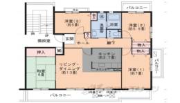 コンフォールかぶと台1号棟間取り図面