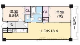 グランドパレス学園前間取り図面