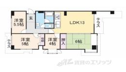 グランドパレス学園前間取り図面