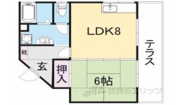 メゾンエイコー南川瀬１間取り図面