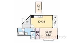 メゾンエイコー南川瀬１間取り図面