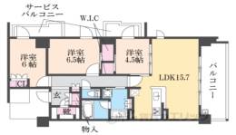 シエリア京都二条7階間取り図面