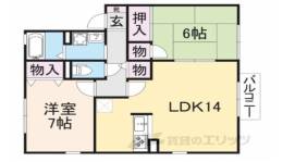 カンパーニュ黒岡B棟間取り図面