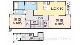 ｓｏｌｅｉｌ　ｌｅｖａｎｔ２間取り図面