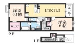 イーストフィールド１間取り図面