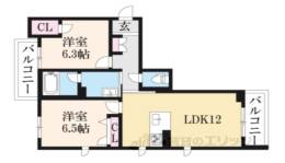 シャーメゾン西大津間取り図面