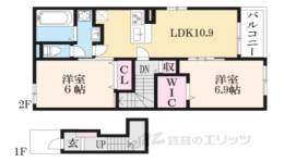 グレイス木津川１間取り図面