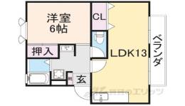 ウインディア今堀Ｃ間取り図面