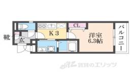 クレアール郡山１間取り図面