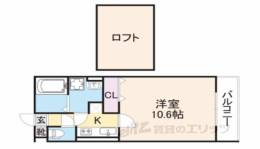 レジデンスナンワ香里園Ｂ棟間取り図面