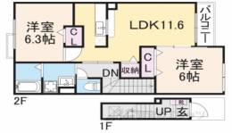 エル　フィオーレ間取り図面