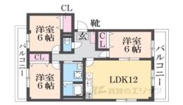 クレスト東生駒間取り図面