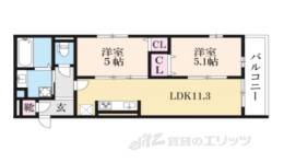 オークテラス西京極間取り図面