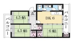 釈尊寺第二団地２５号棟間取り図面