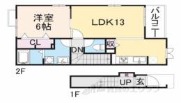 ルミエール周枳A間取り図面