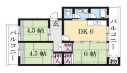 釈尊寺第二団地３５号棟間取り図面