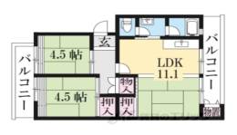釈尊寺第二団地３２号棟間取り図面