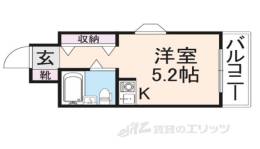 シティパレス生駒Ｐ２間取り図面