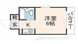 シティパレス生駒Ｐ２間取り図面