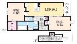 プレッソ橿原３間取り図面
