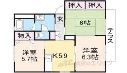 メゾンソレーユ内田１間取り図面