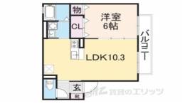コージーコート八木　Ｂ棟間取り図面