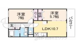 クレアール野瀬A間取り図面