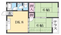 男山サンハイツB間取り図面