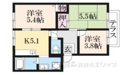 グレイス西登美ヶ丘B間取り図面