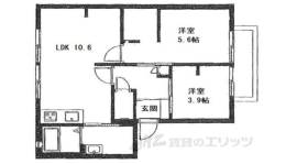 グレイス西登美ヶ丘B間取り図面