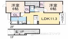サンハイツ福知山１間取り図面