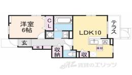 Ｋ　ファミール　２間取り図面
