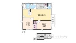 コンフォール太秦間取り図面