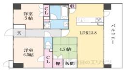 プレイズ二条間取り図面