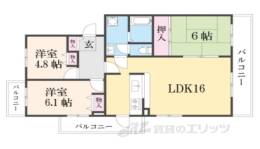コンフォールかぶと台21号棟間取り図面