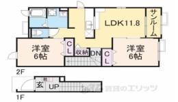 SUNRISE四十田B間取り図面