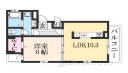 グリーン琥珀甲南１間取り図面