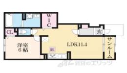 クレメント東九条Ａ間取り図面