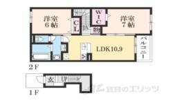 シャン・ド・フルール２間取り図面