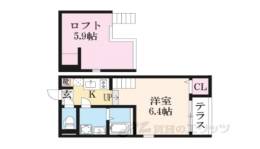 ハーモニーテラス醍醐新開２間取り図面