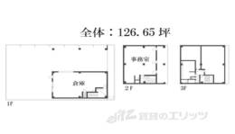イマス澱女町事務所・倉庫間取り図面