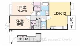 リバーサイド桜１２間取り図面