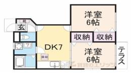 ローブレ　オークラ１間取り図面