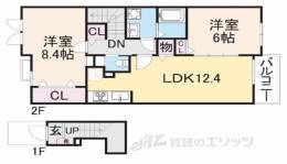 サンシャインヴィレッジ桜井Ａ間取り図面