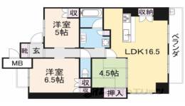 ローレルコート生駒ウエストレジデンス間取り図面
