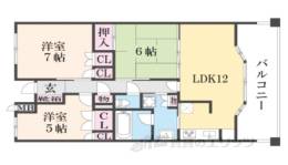クレステージ宇治小倉プリヴィア413号室間取り図面