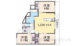ガレリア香里ヶ丘レジデンス間取り図面