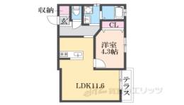 シャンテー東香里間取り図面