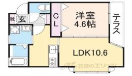 シャンテー東香里間取り図面