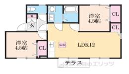 レークハイツちぼり間取り図面